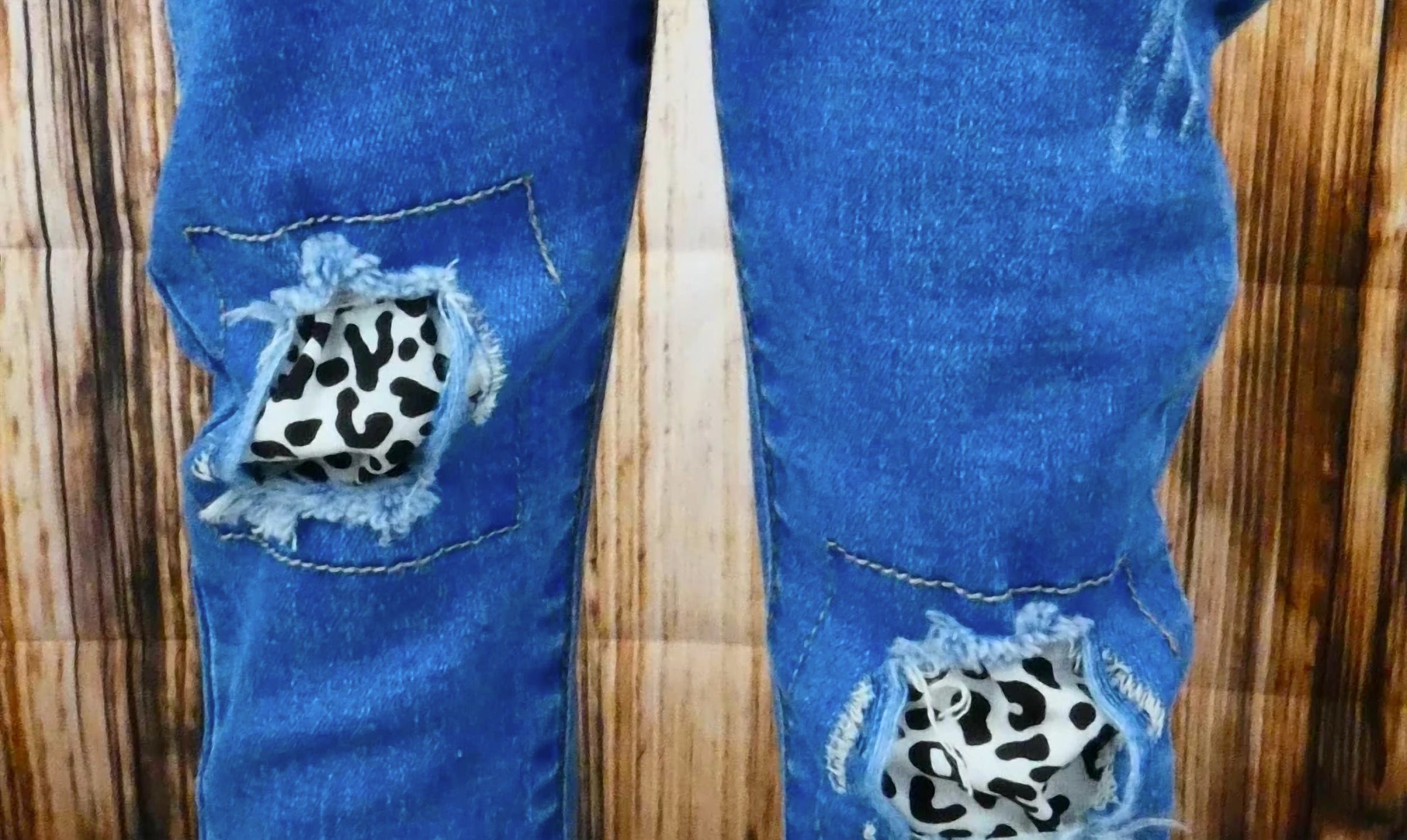Ml Kids - Kid's Leopard Patch Jeans