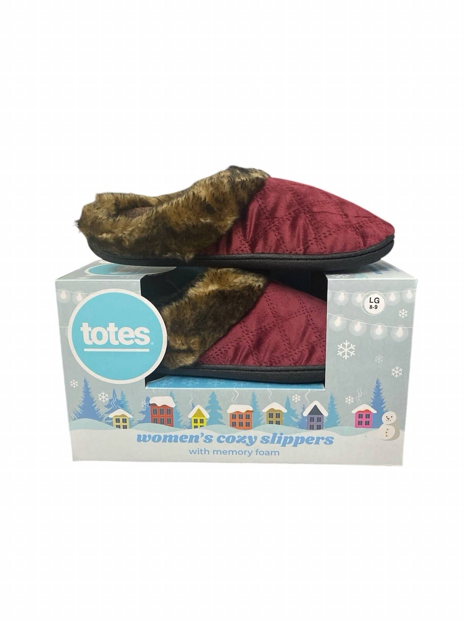 Totes - Women's Cozy Faux Fur Lined Slippers