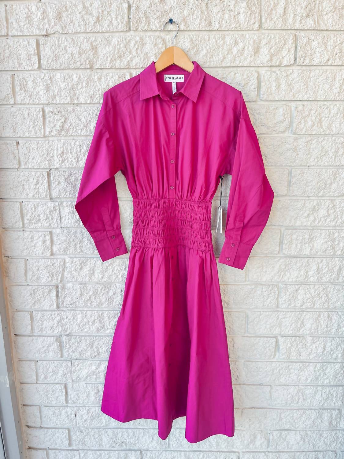 Apiece Apart - Sophia Smocked Shirt Dress