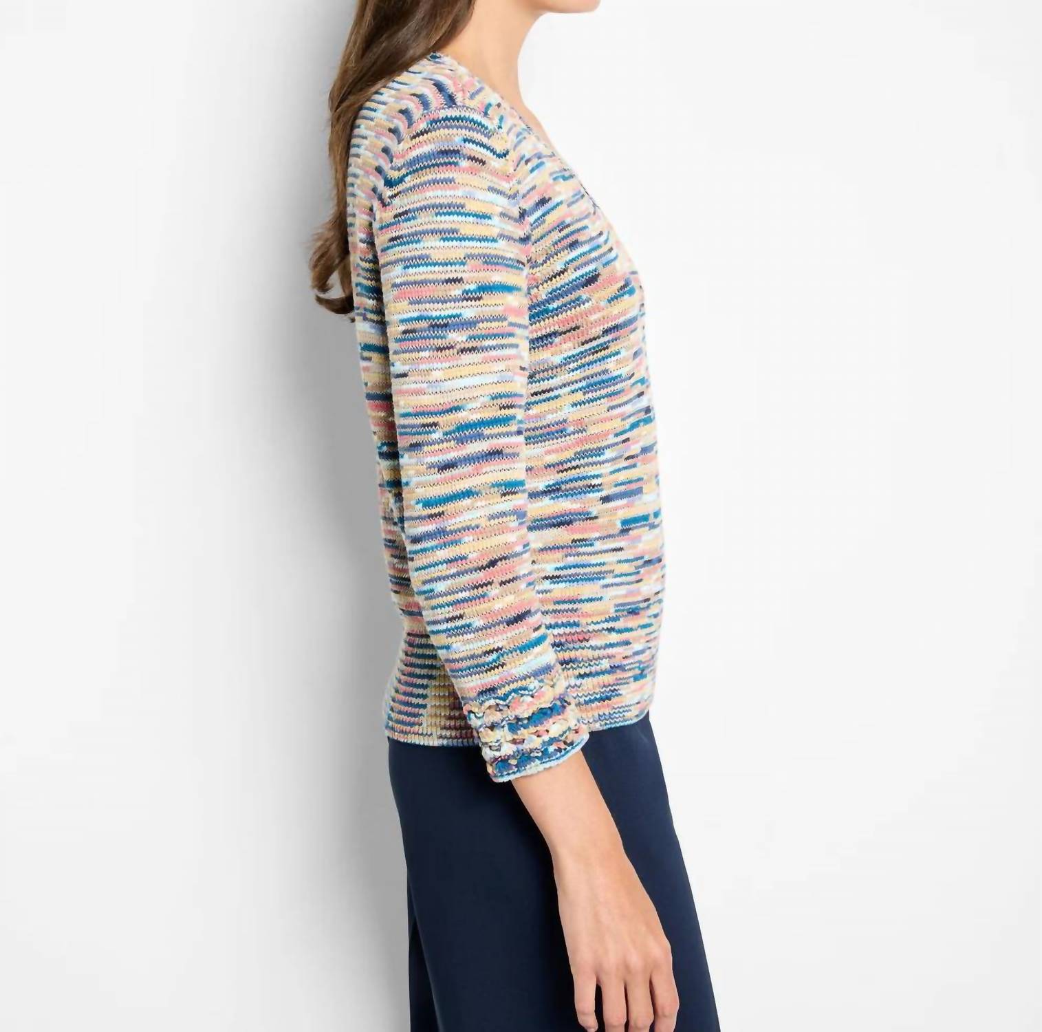 Nic + Zoe - Mixed Up Space Dye Sweater