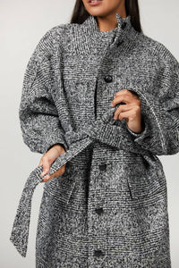 WOOL COAT WITH HIGH NECK
