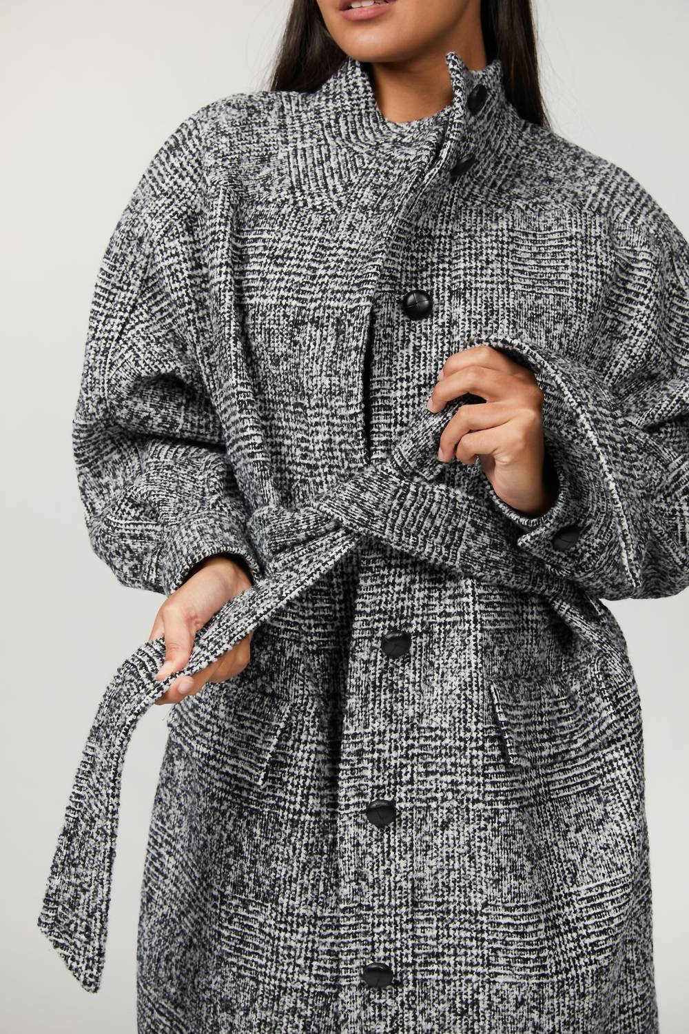 WOOL COAT WITH HIGH NECK