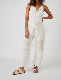 Free People - Moxie Low Slung Pull On Drawstring Barrel Jeans