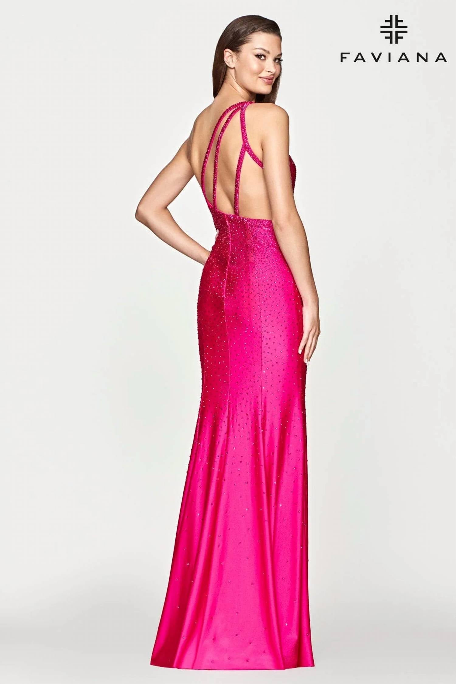 Faviana - Women's One Shoulder Gown