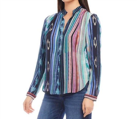 Karen Kane - Long Sleeve Placket Top