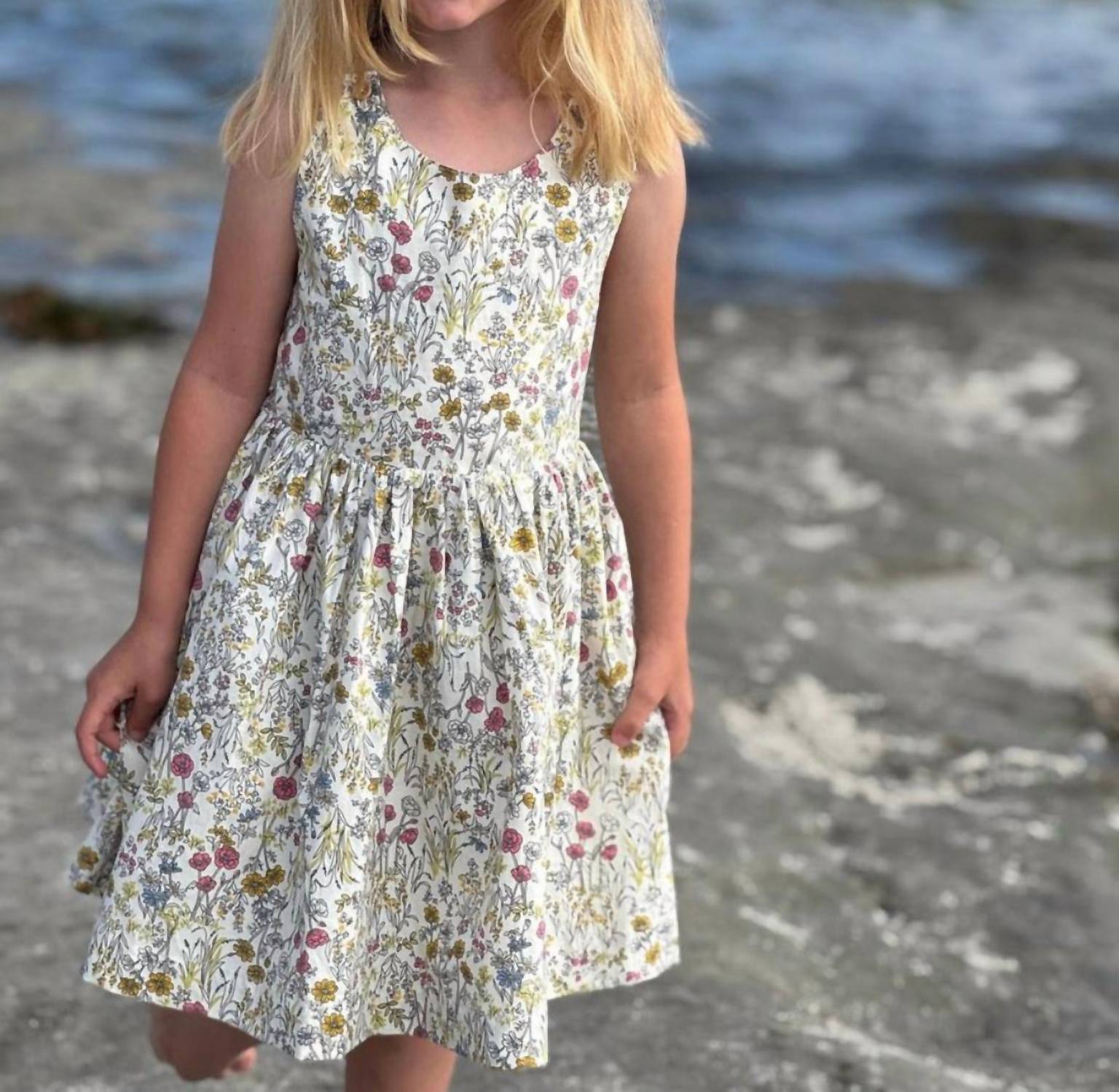 VIGNETTE Tilly Dress in yellow meadow floral - kids' dress