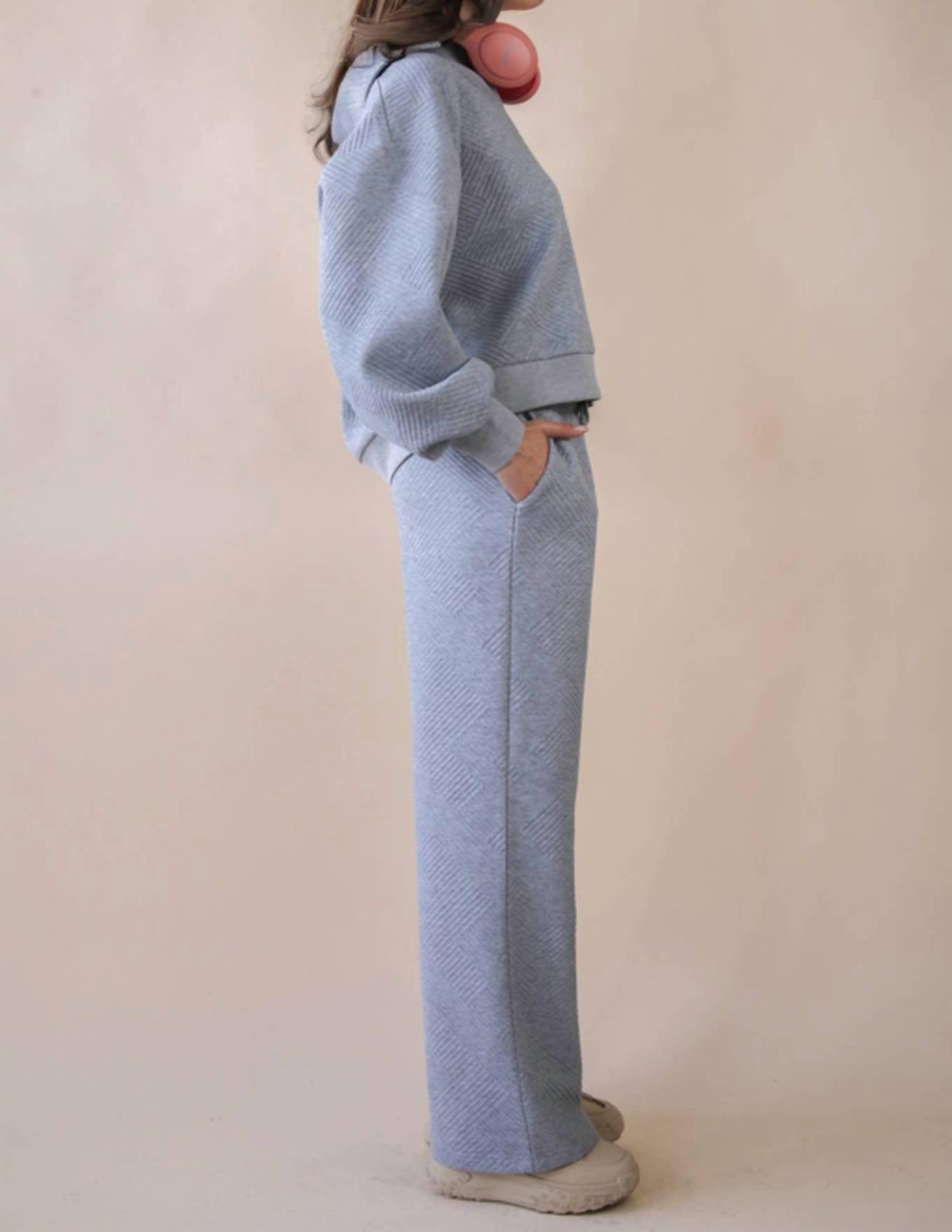 Very J - Textured Casual Comfy Set