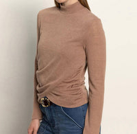 Sanctuary - Draped Mock Neck Sweater