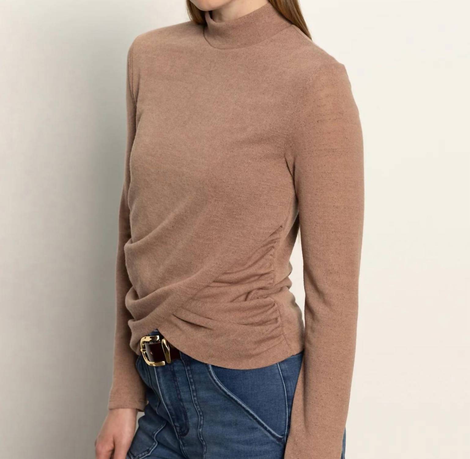 Sanctuary - Draped Mock Neck Sweater