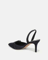 Veronica Beard Women's Loralyn Slingback Buckle Heel in navy - women's heels - alternate view