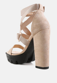 London Rag - Women's Fresh Daisy Harness Straps Block Heel Sandals