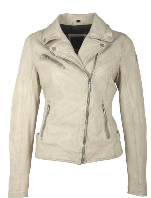 Mauritius - Distressed Heart Leather Jacket