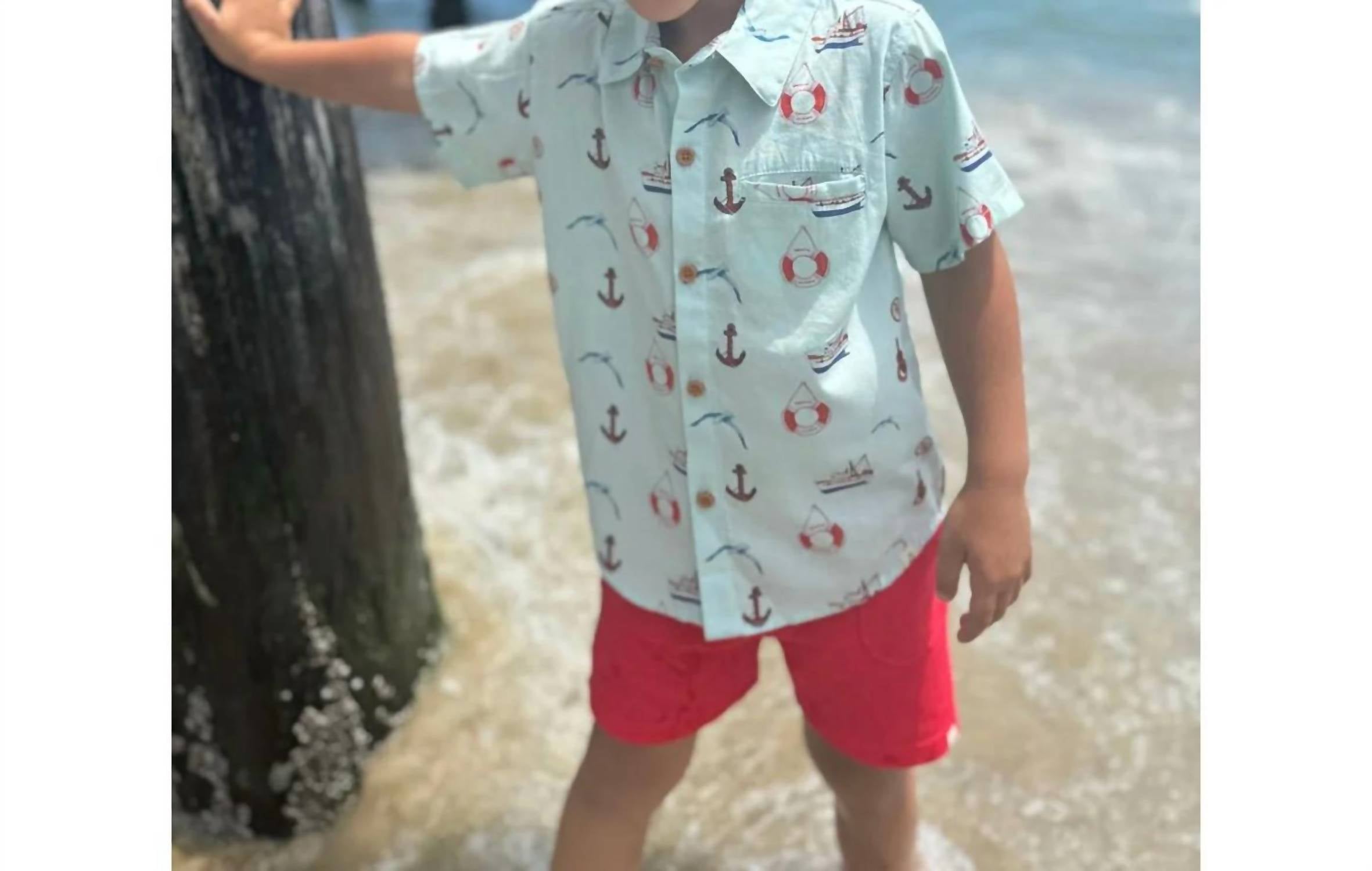 Me & Henry - Boys' Maui Button Down Shirt