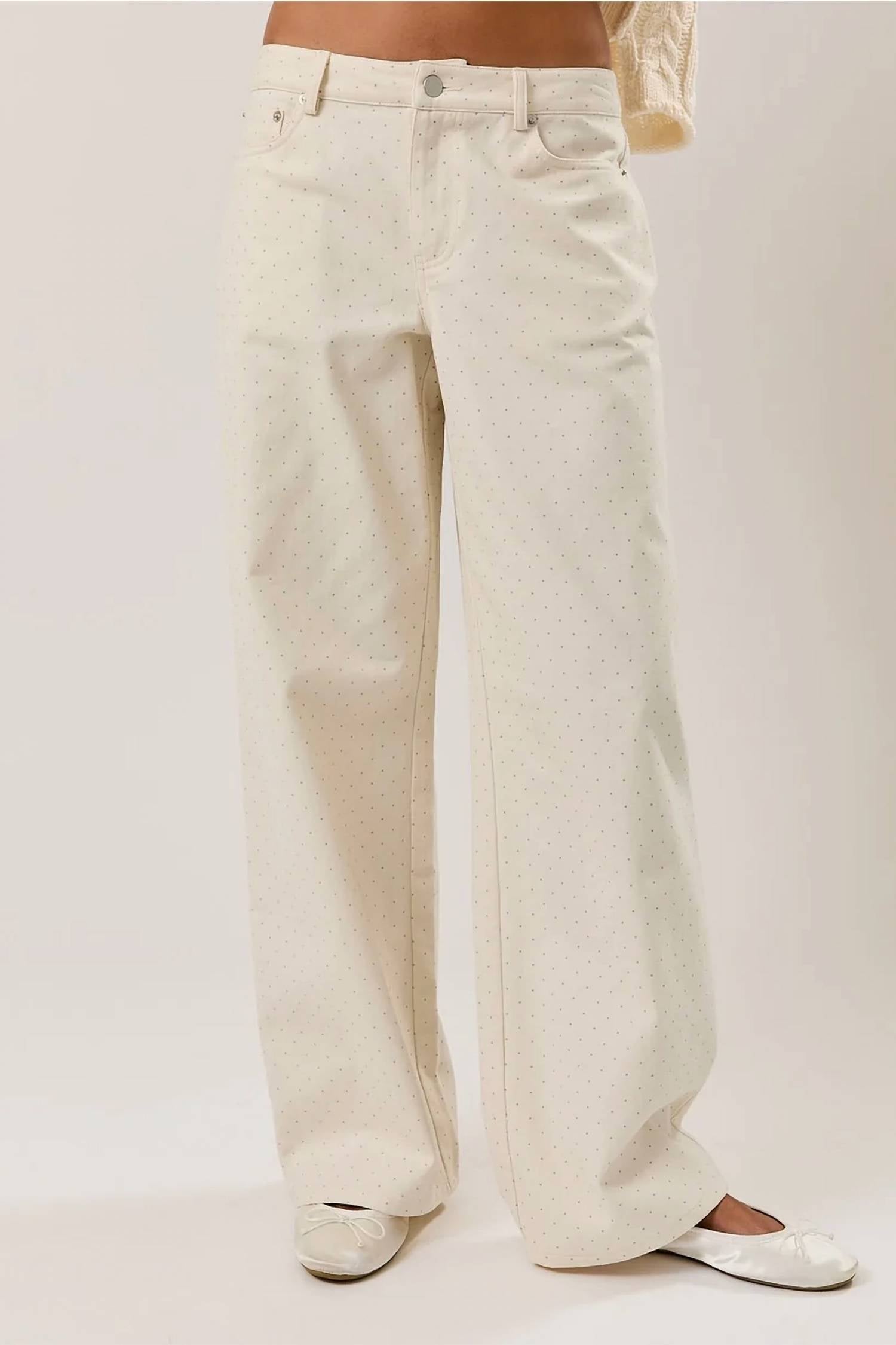 Le Lis - Jamie Polka-dot Straight Leg Jean
