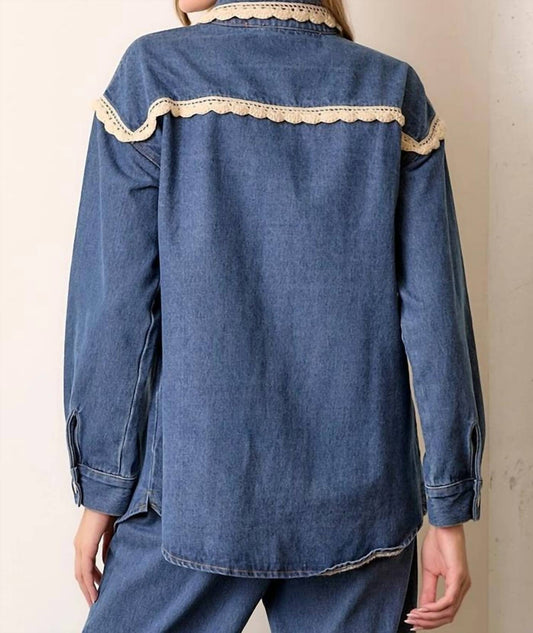 Polagram - Lacy Vibes Crochet Shacket