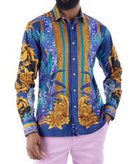 Barabas - Rage Look Rhinestone Long Sleeve Shirt