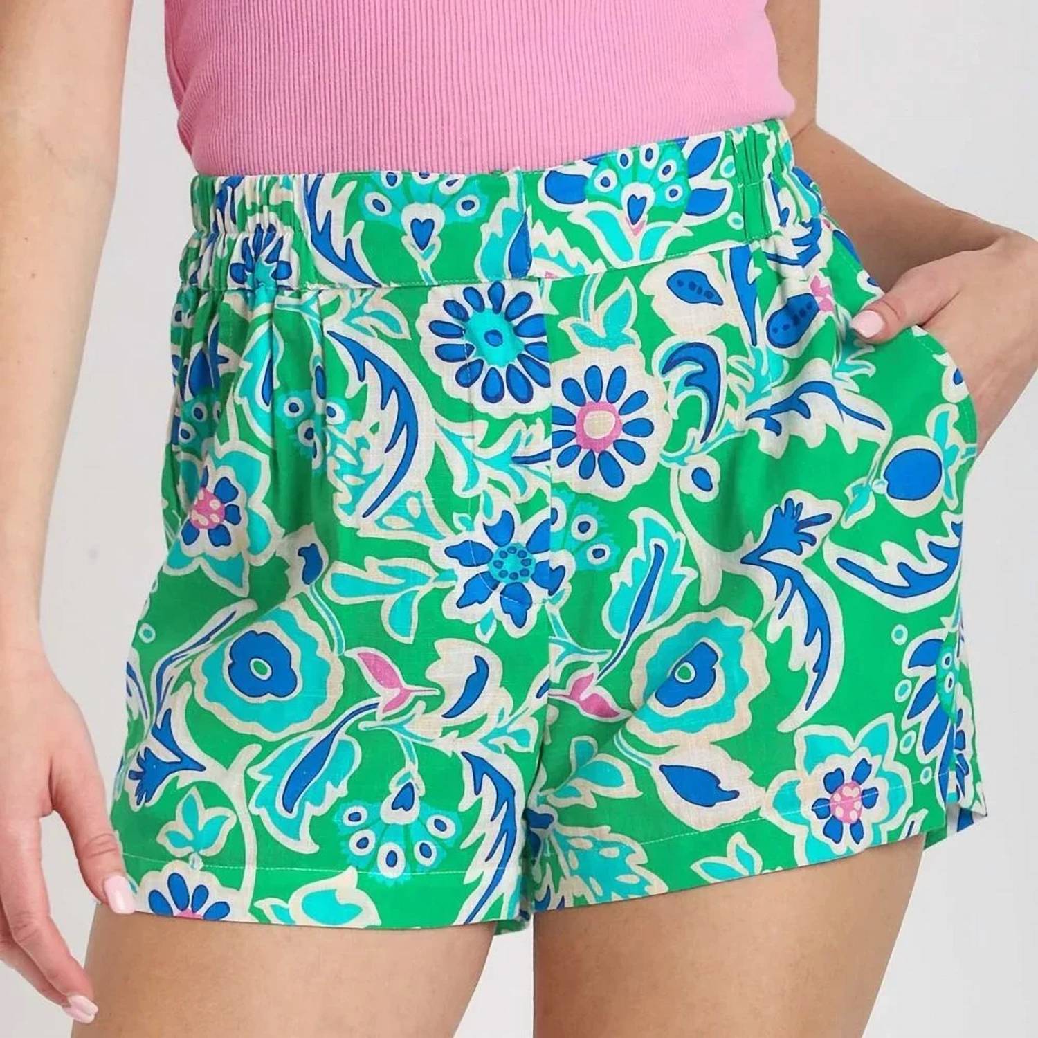 Umgee - Floral Print Shorts