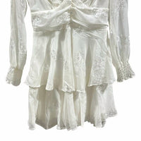 Francesca'S - Women's Lacy Deep V Event Mini Dress