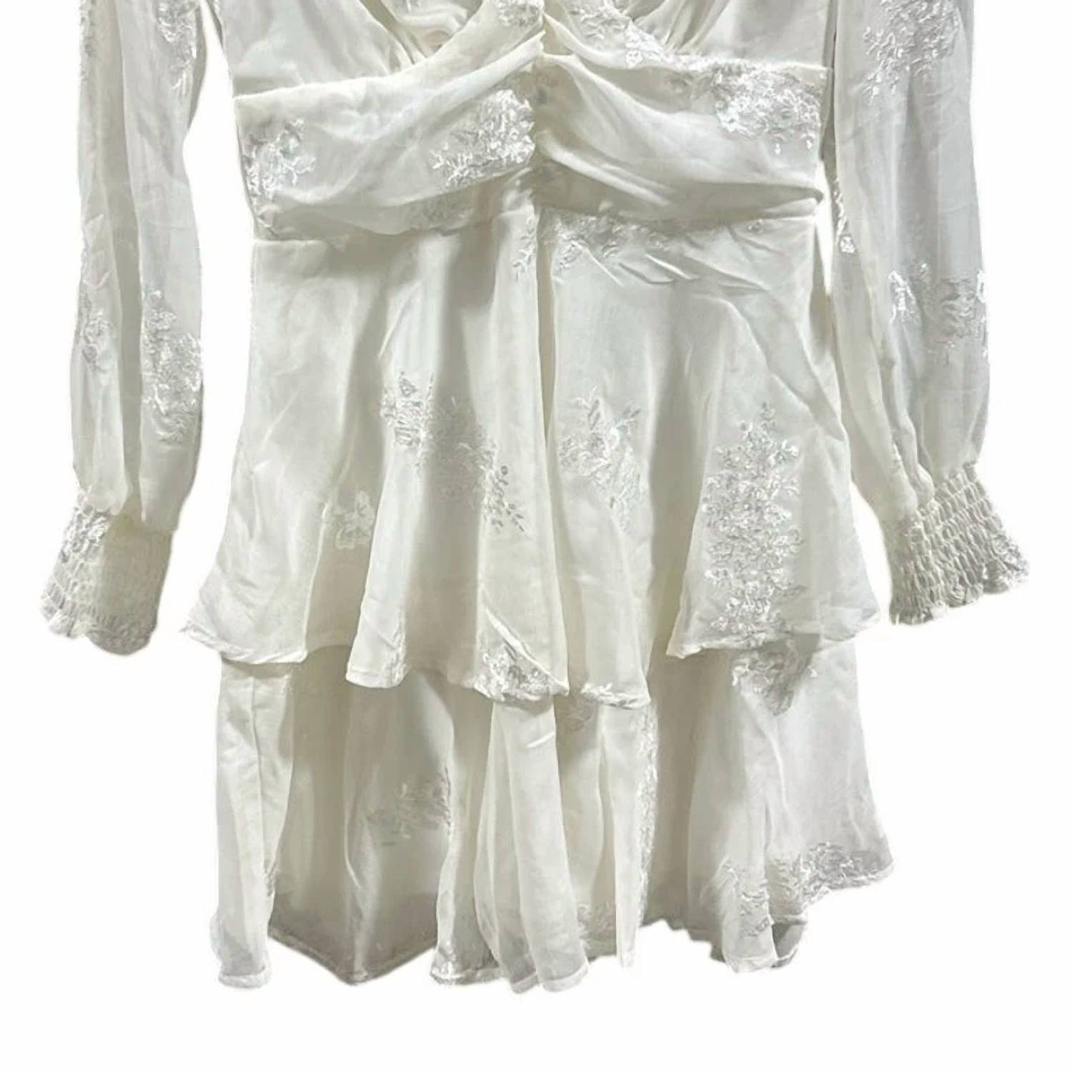 Francesca'S - Women's Lacy Deep V Event Mini Dress