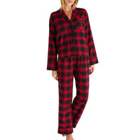 Z Supply Sleep All Day Check Pj Set in berry red 1 - women's intimate