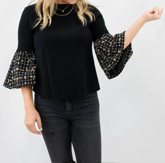 Thml - Tweed Angel Sleeve Top