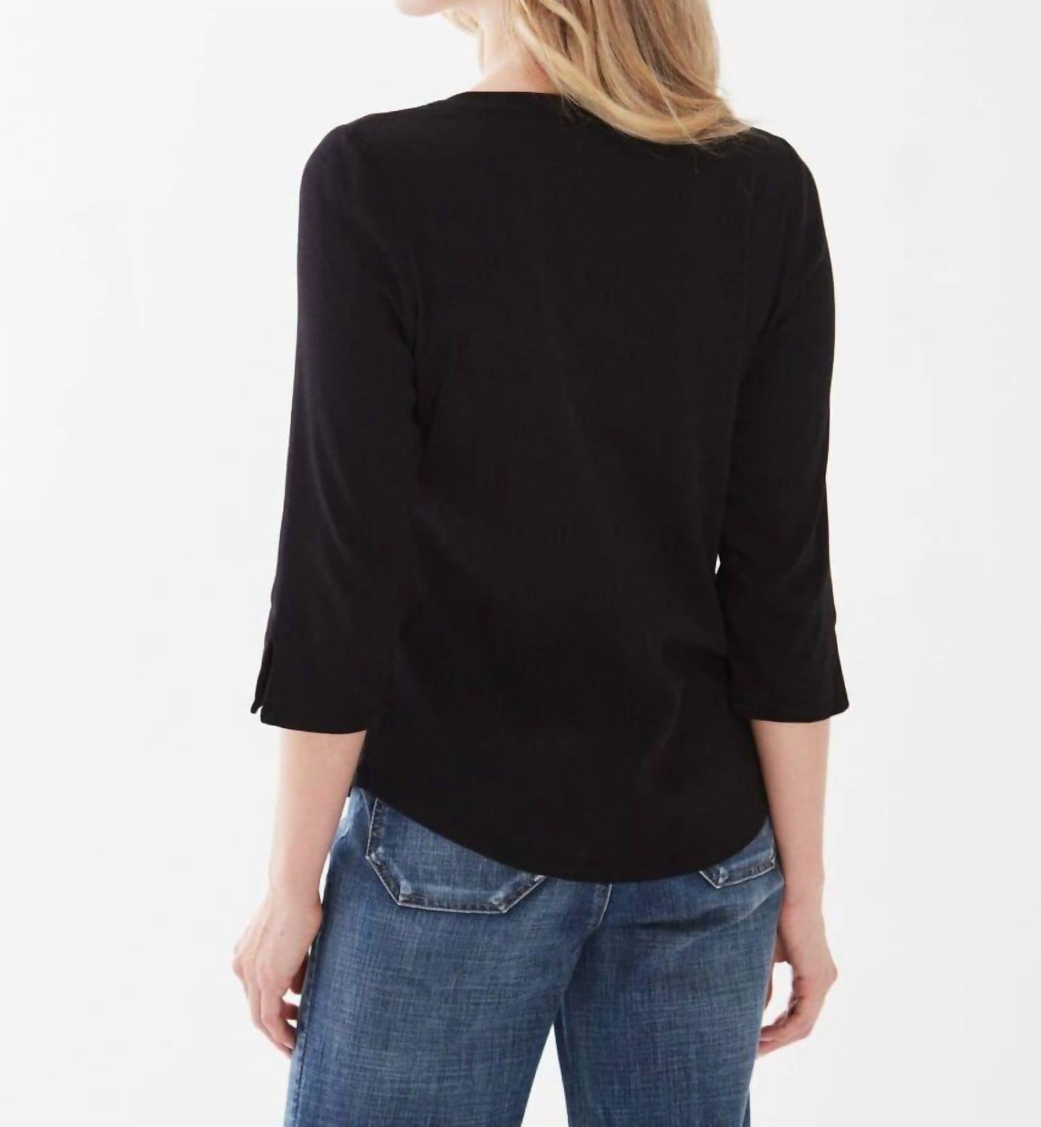 Fdj - 3/4 SLEEVE SCOOP NECK TOP