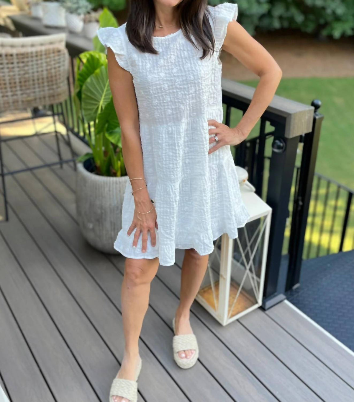 Voy - Swiss Dot Tiered Dress