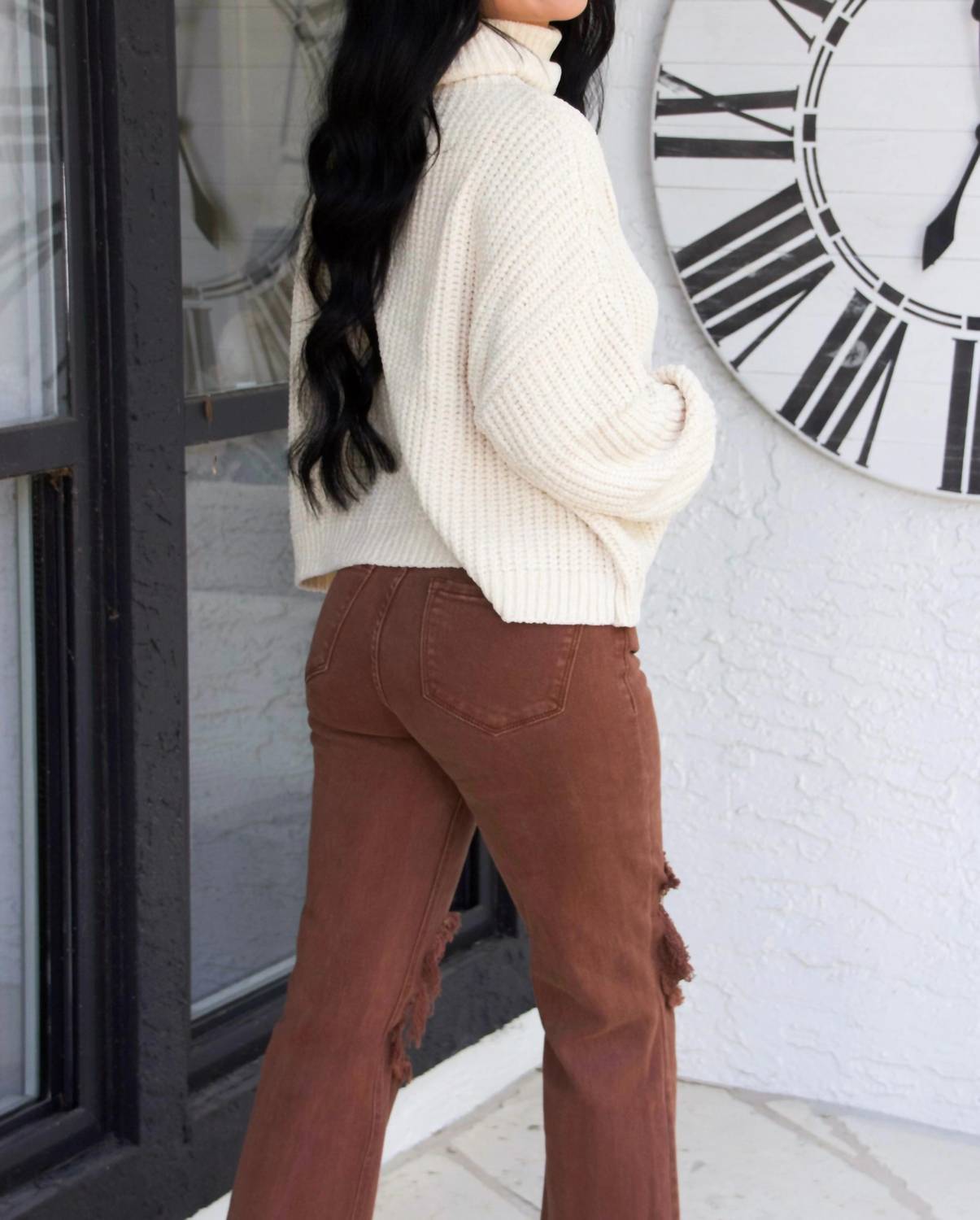 Zenana - Winter Wishes Chenille Cropped Sweater