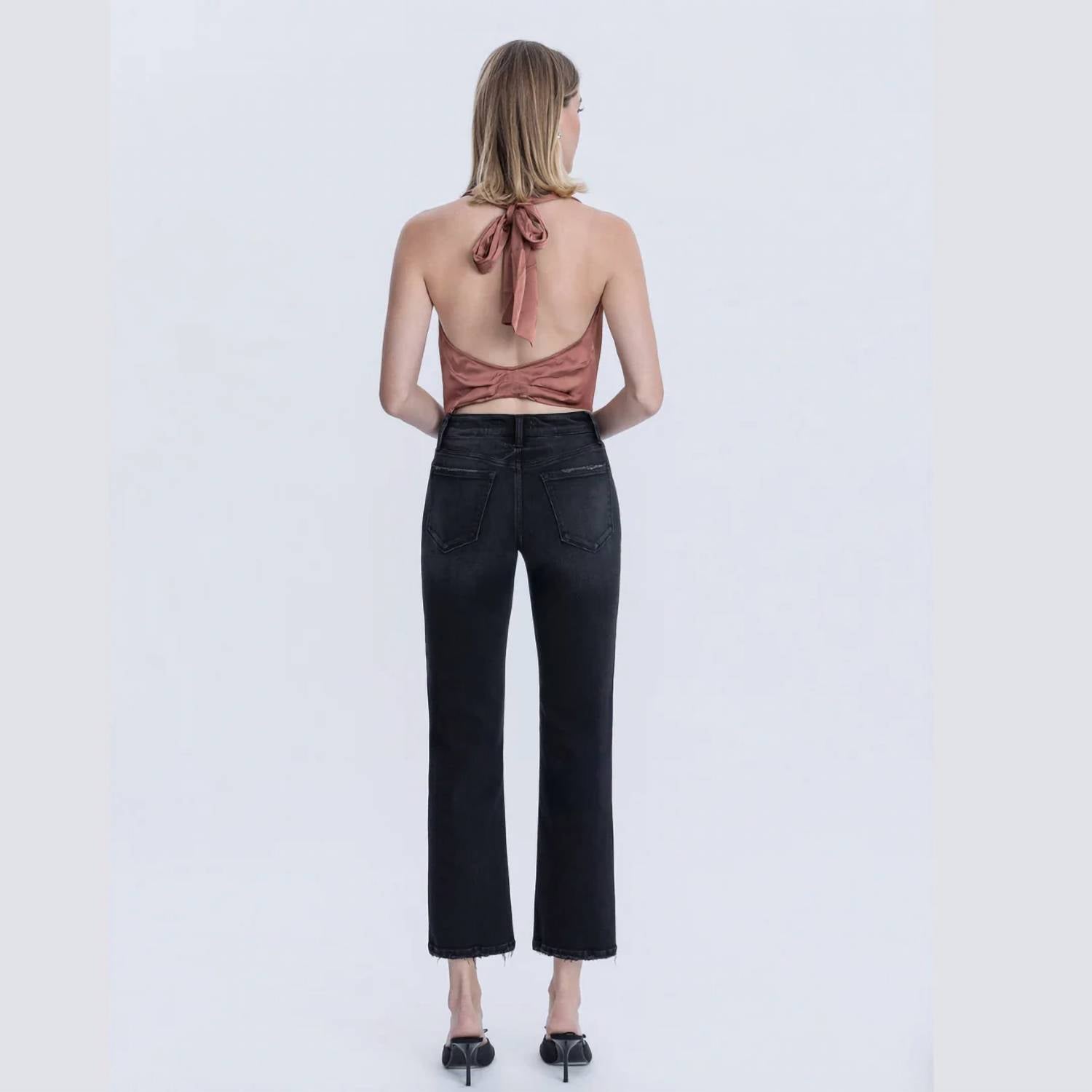 Flying Monkey - Brooke Mid Rise Straight Denim Jeans
