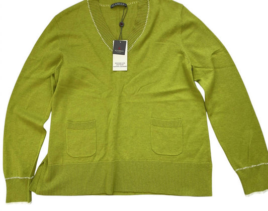 Alashan Cashmere - Women's Whip Stitch V Neck Sweater