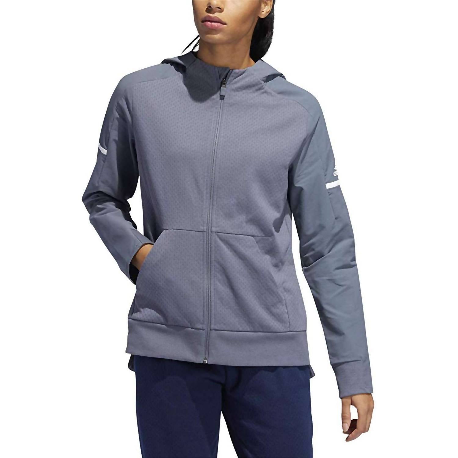 adidas Women Long Sleeve Squad Jacket in onix - women's jacket