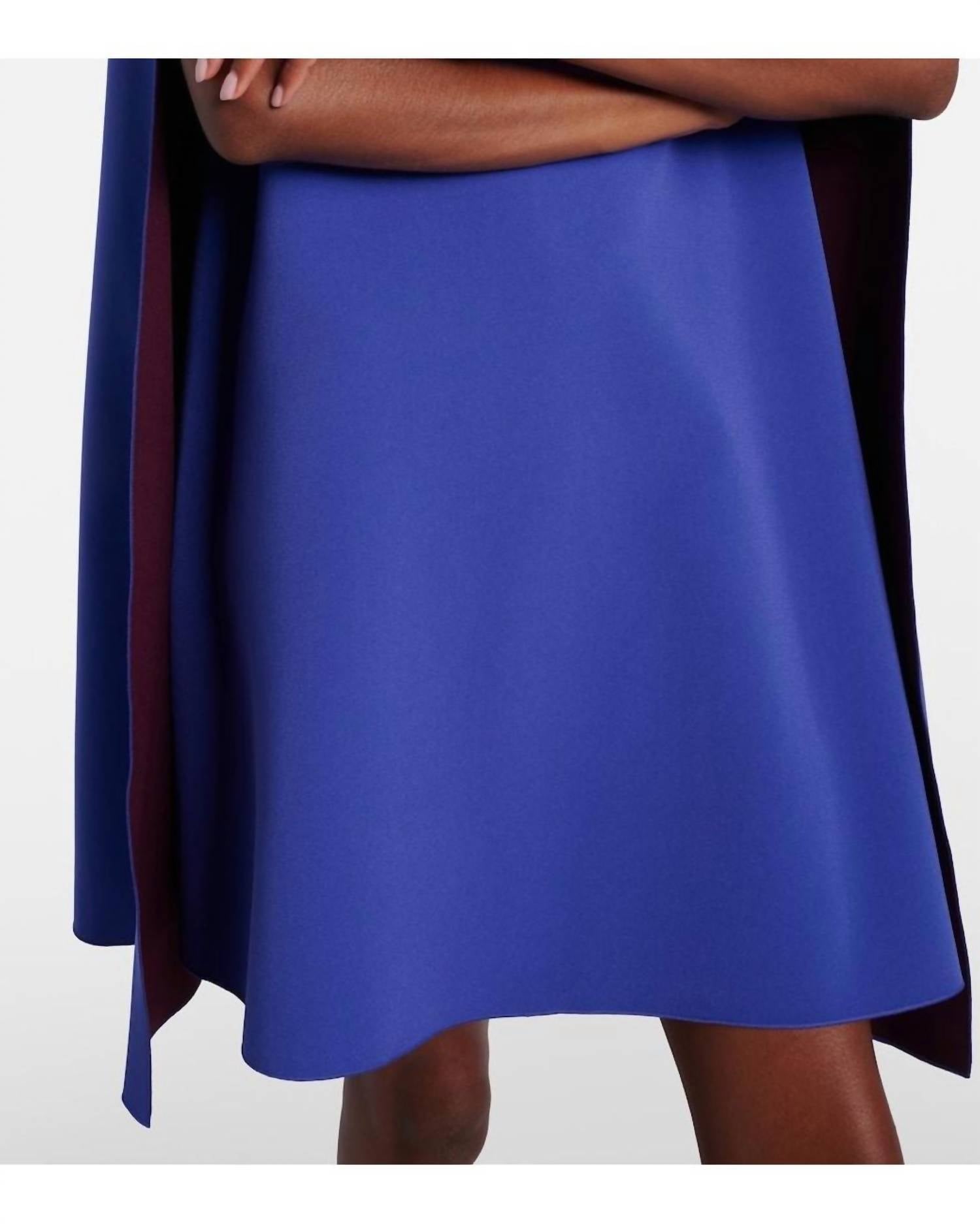 Roksanda Twiggy Cropped Crepe Mini Cape Dress in marine - women's dress - view 4