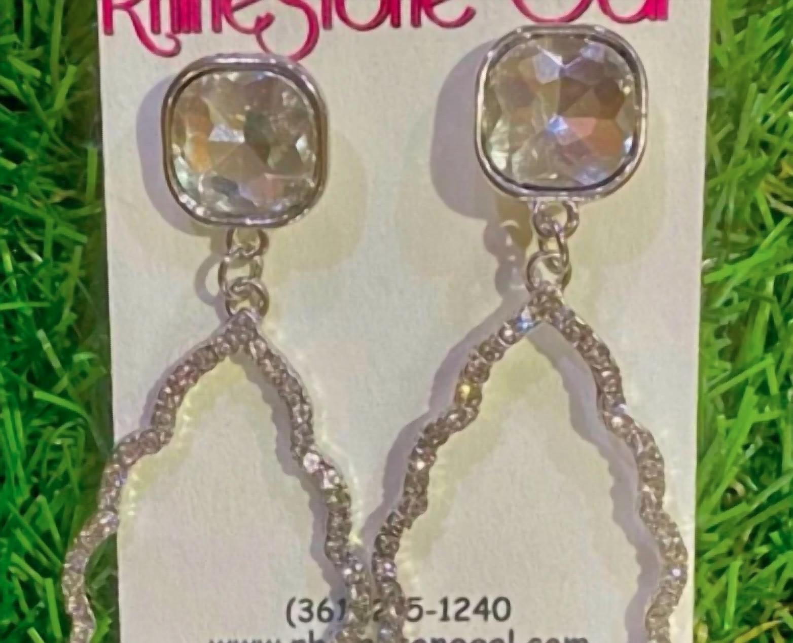 Mimi Wholesale - Women's Clear Crystal Rhinestone Drop Earrings