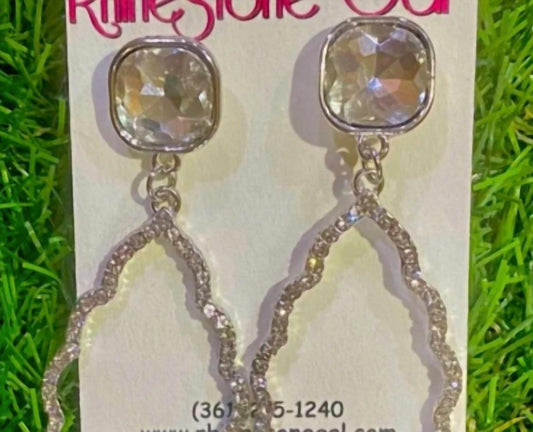 Mimi Wholesale - Women's Clear Crystal Rhinestone Drop Earrings