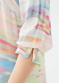 Fdj - Starla Slit Detail Three Quarter Sleeve Crepe Shirt