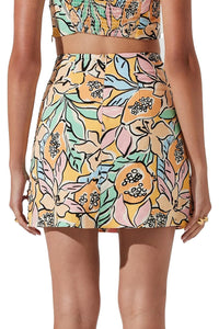 Astr - Tropical Print Mini Skirt