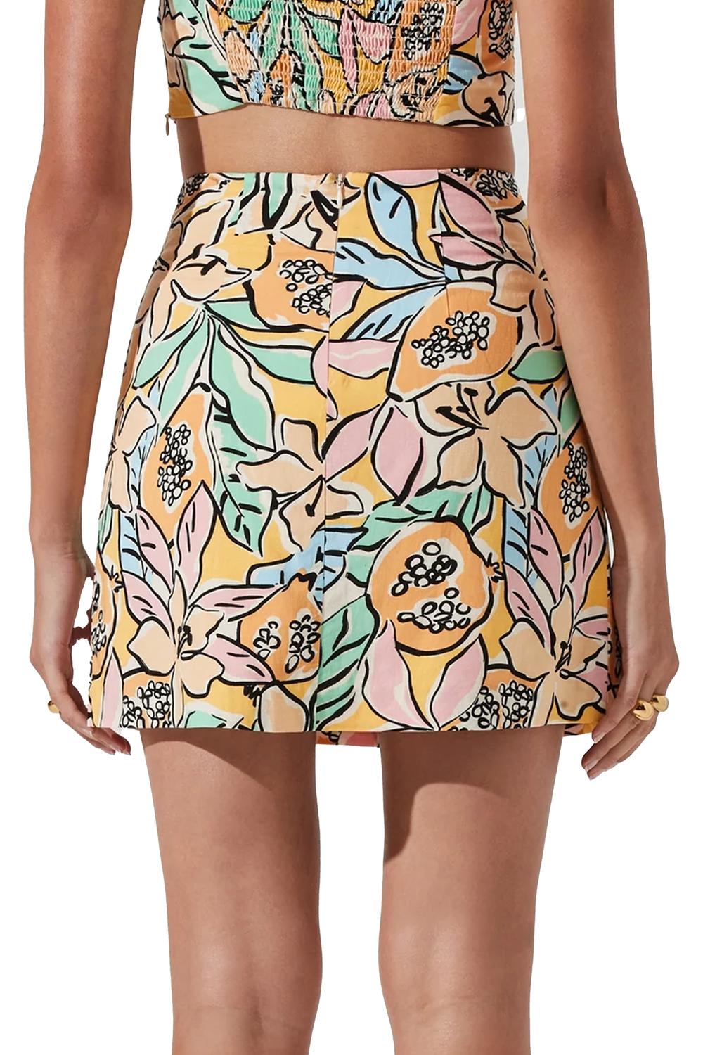 Astr - Tropical Print Mini Skirt