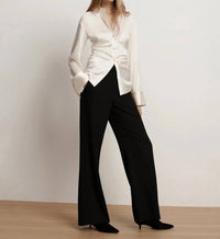 Veronica Beard Shiona Blouse in dove - women's blouse