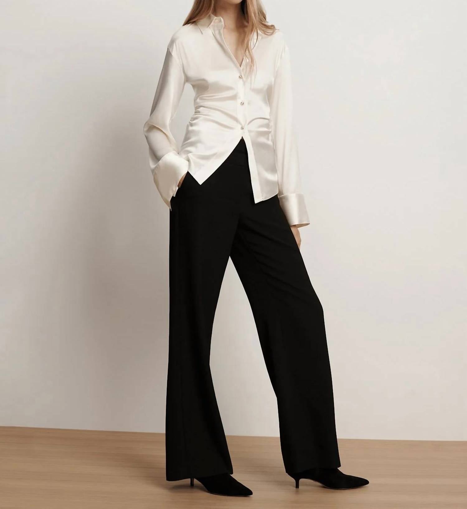 Veronica Beard Shiona Blouse in dove - women's blouse