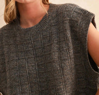 Miou Muse - Ariana Textured Woven Sweater Vest