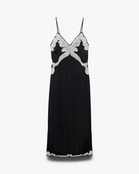 Rag & Bone Ann Embroidered Slip Dress in black - women's dress - view 5