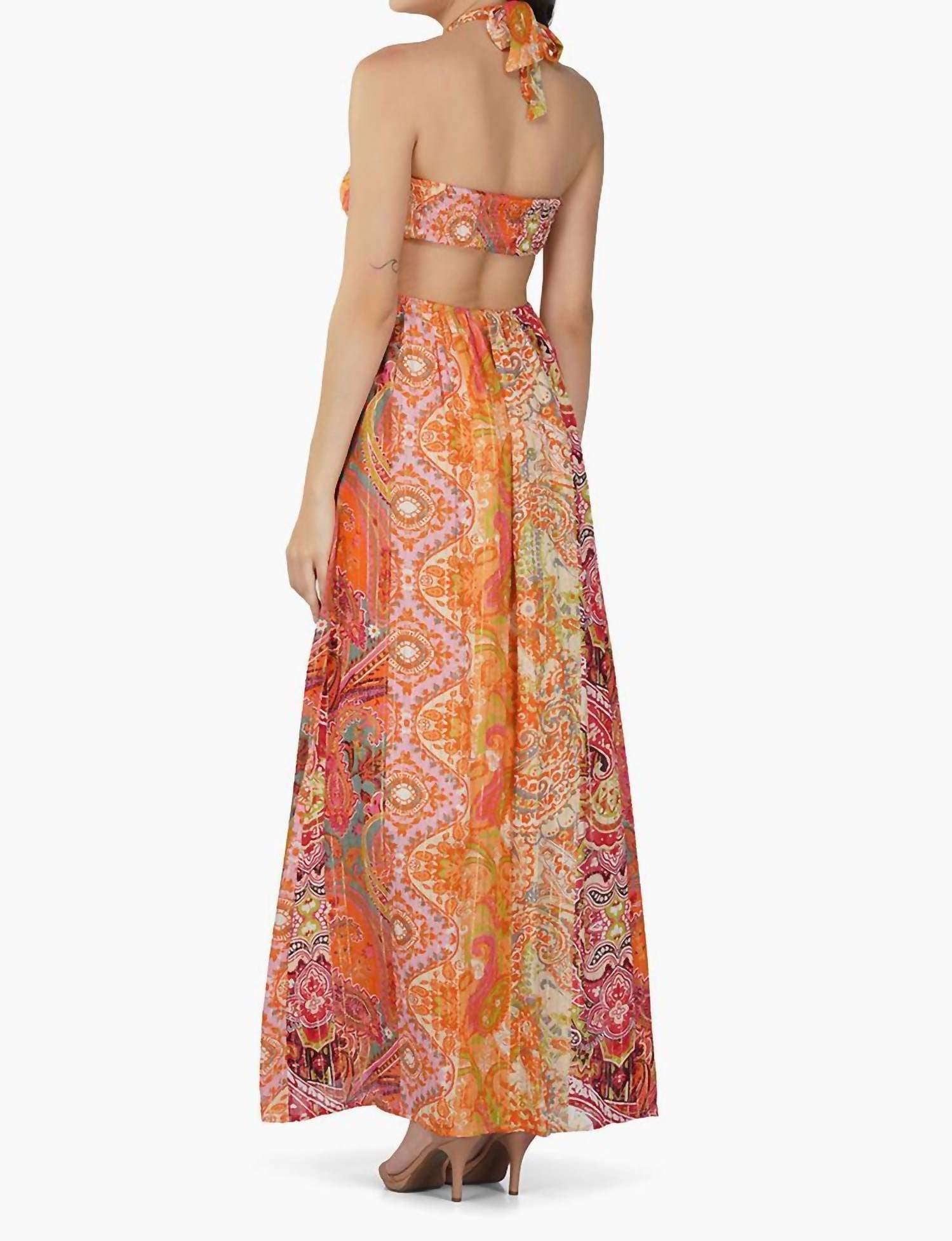 America & Beyond - Palm Paisley Maxi Dress