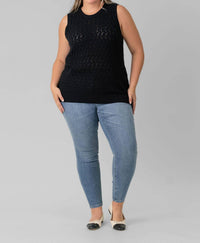 Minnie Rose - Cotton Cashmere Pointelle Tank Top - Plus