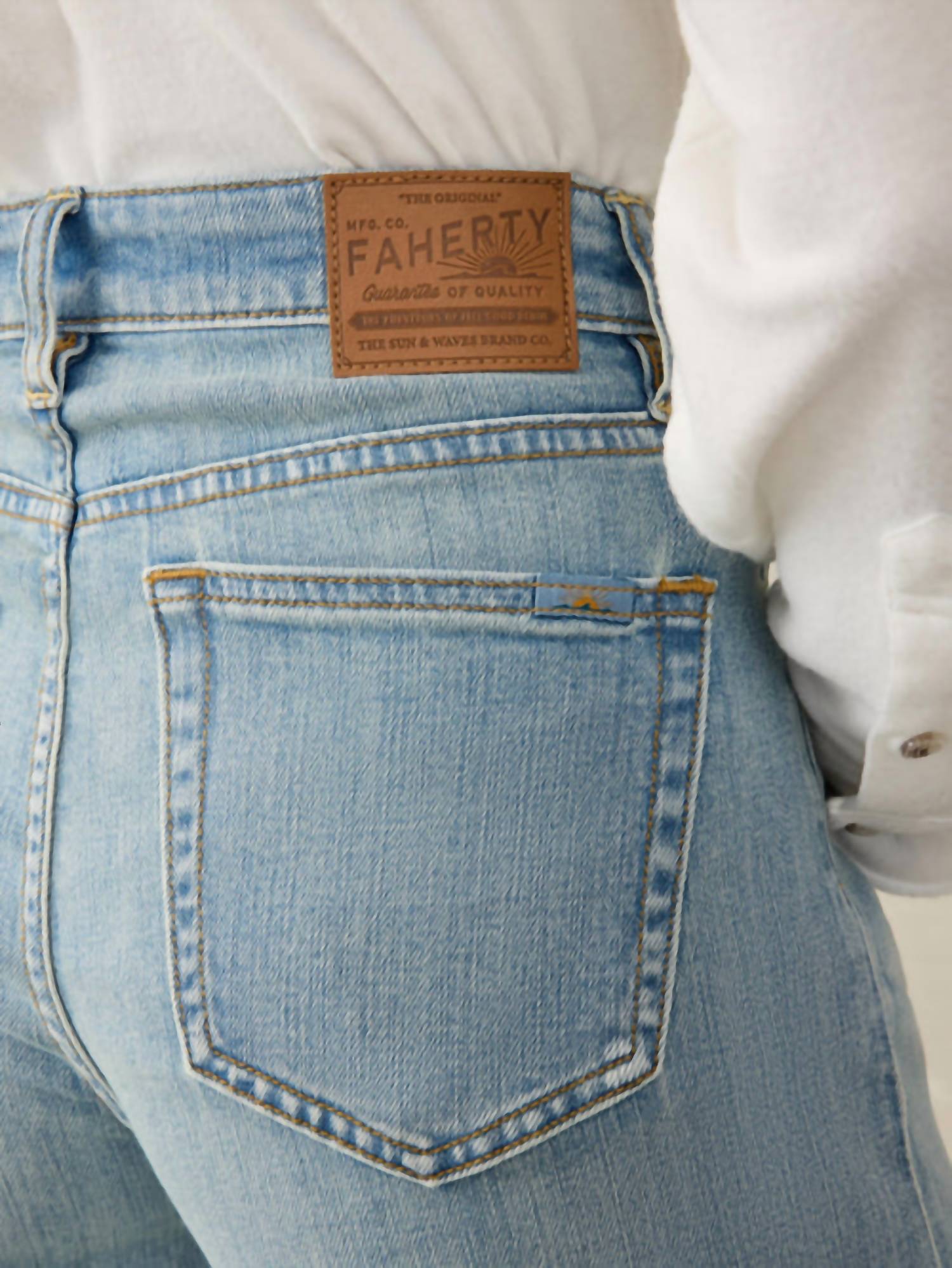Faherty - Saturday Denim Wide Leg Jeans