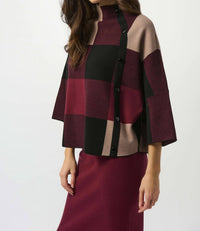 Joseph Ribkoff - Dolman Sleeve Knit Top With Button Detail