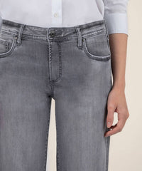 KUT FROM THE KLOTH Charlotte Mid Rise Wide Leg Jeans in grey - women's jeans - view 4