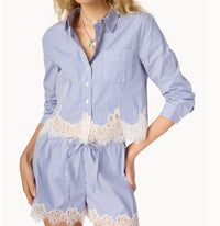 Cami Nyc - Luisa Cropped Button Down Cotton Poplin Top