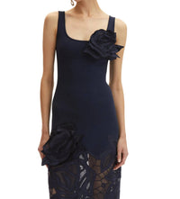 Oscar De La Renta - Rose Guipure Long Knit Dress