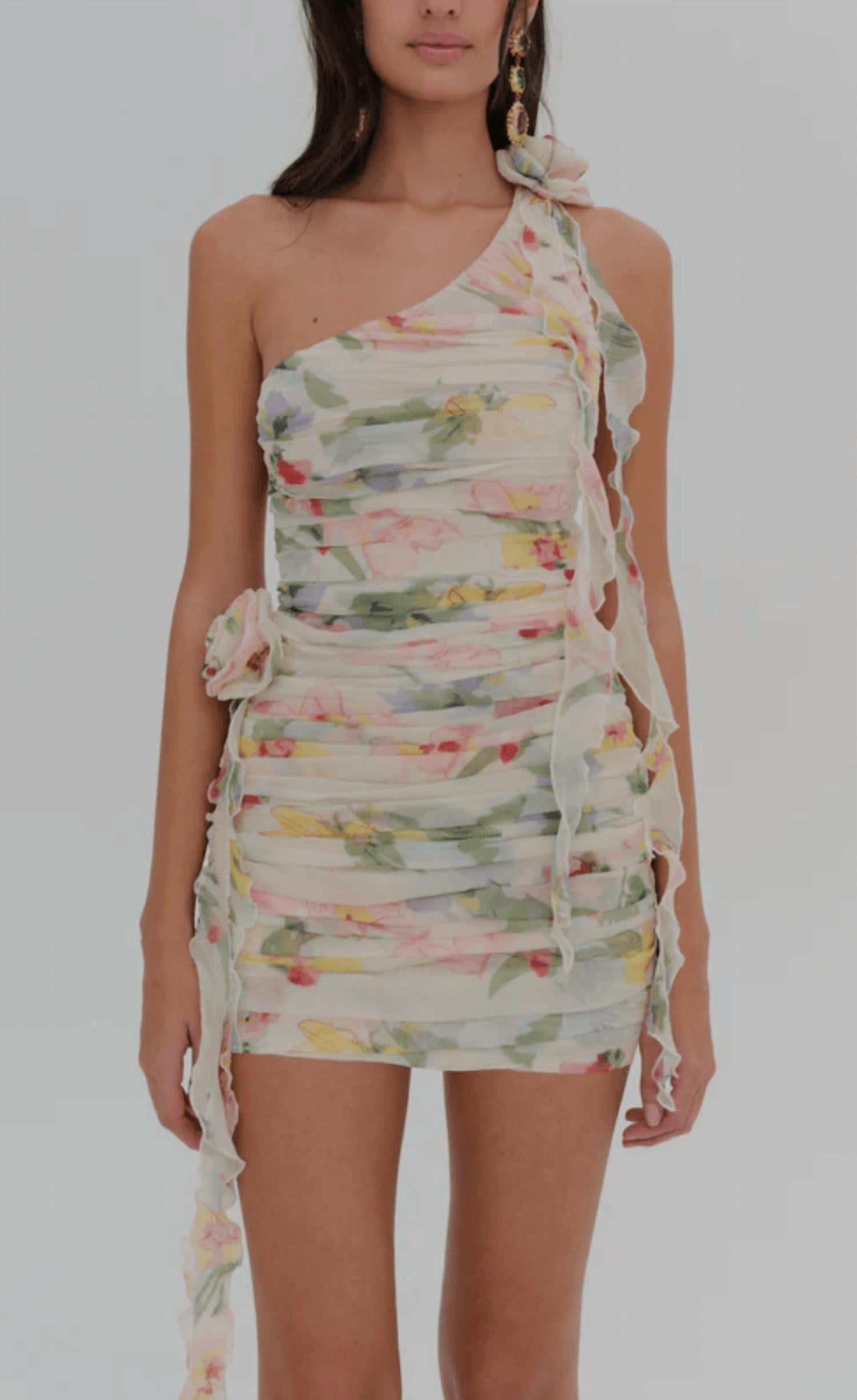 For Love & Lemons - Abby One Shoulder Mini Dress