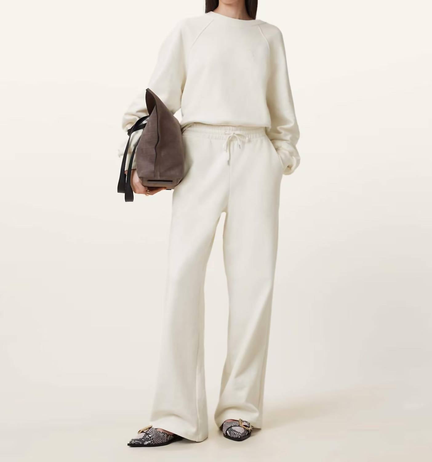 AllSaints Vin Haven Joggers in tofu white - women's pants